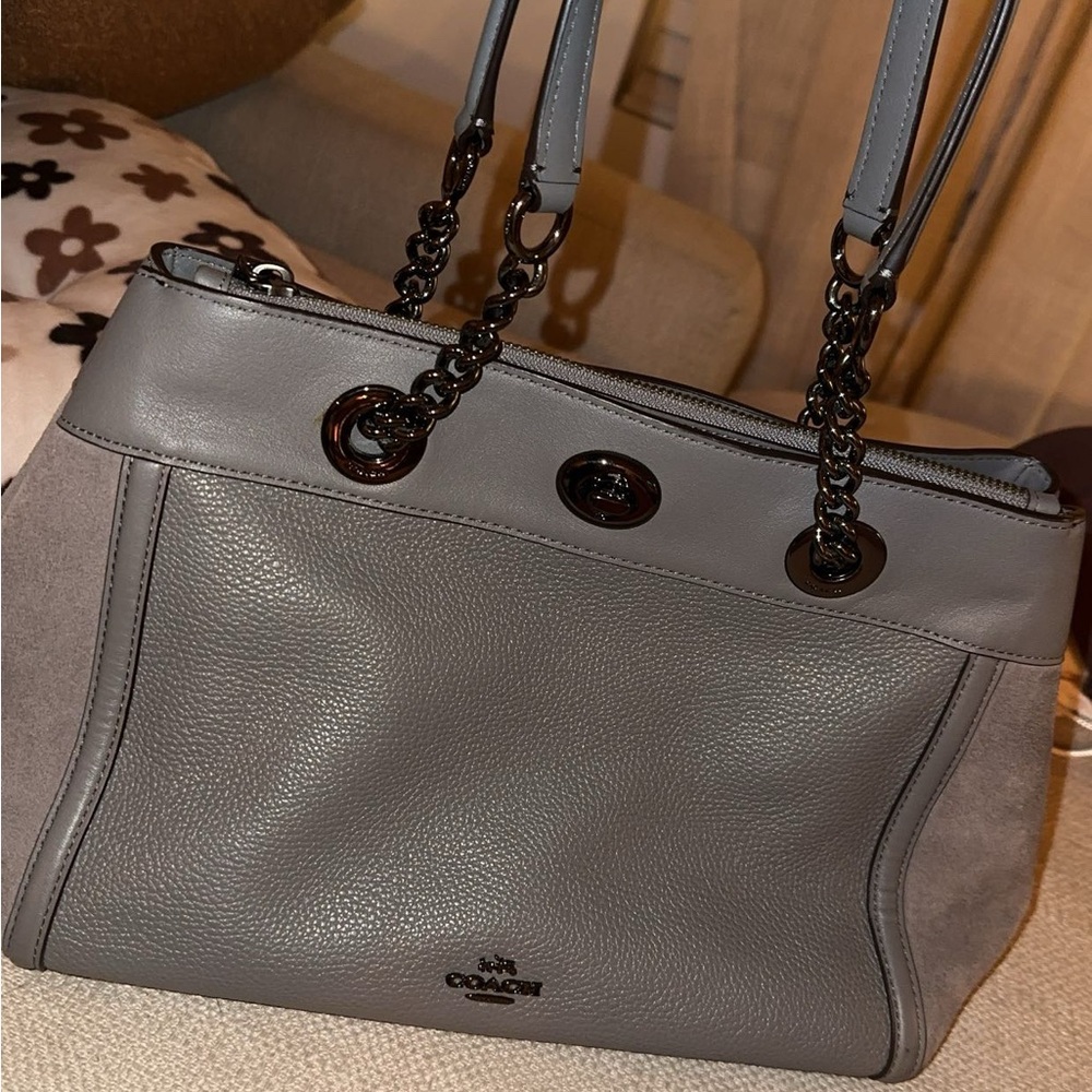Coach Gray Leather Women's Bag